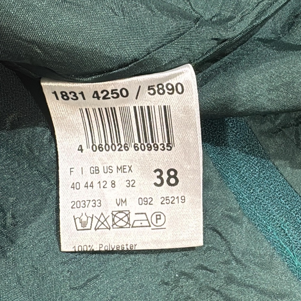 Vera Mont Textured Teal Sleeveless Blouse size 8 - Picture 4 of 4